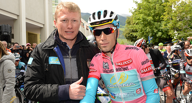 Giro2013 20 etape 2013 Alexandre Vinokourov og Vincenzo Nibali
