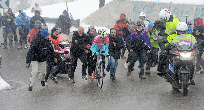 Giro2013 20 etape 2013 Vincenzo Nibali med tifosis