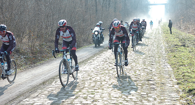 Paris-Roubaix prerace Arenberg Radioshack 
