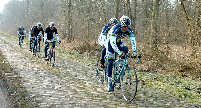 Paris-Roubaix prerace Vacansoleil Arenberg 