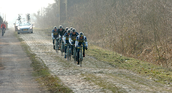 Paris-Roubaix prerace Vacansoleil Juan Flecha Arenberg 