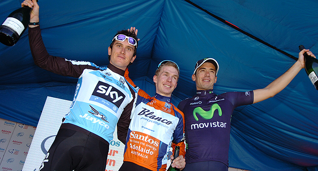 Tour Down Under 6 etape podiet Thomas Geraint Tom Slagter Javier Moreno