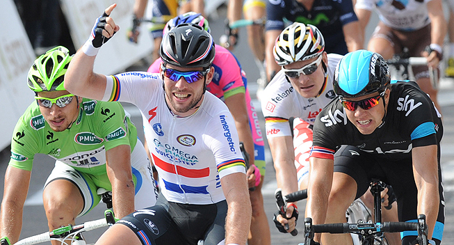 TdF2013 5 etape Mark Cavendish sejr over Boasson Hagen Peter Sagan og Andre Greipel