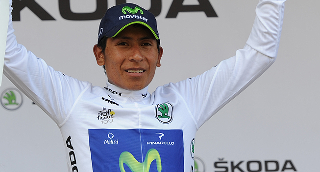 TdF2013 8 etape Nairo Quintana podiet i hvidt