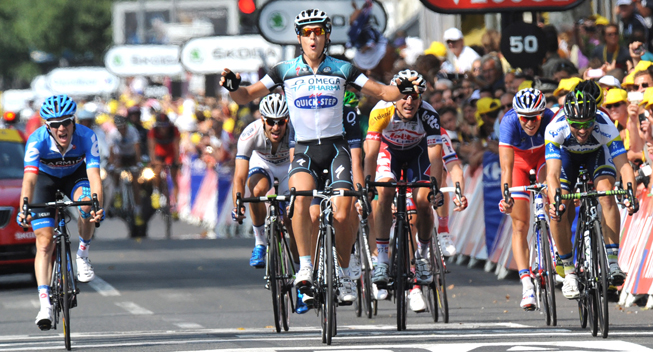 TdF2013 14 etape spurt Matteo Trentin sejr