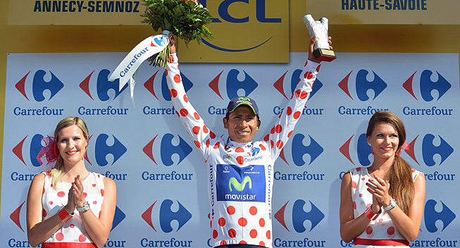 Tour de France 20 etape 2013 Nairo Quintana i bjergtrojen