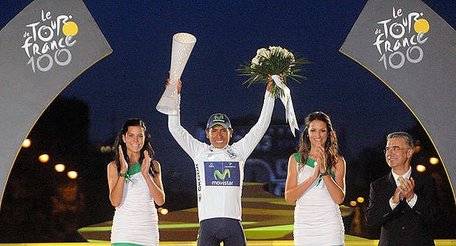Tour de France 21 etape 2013 Nairo Quintana podiet i Paris 