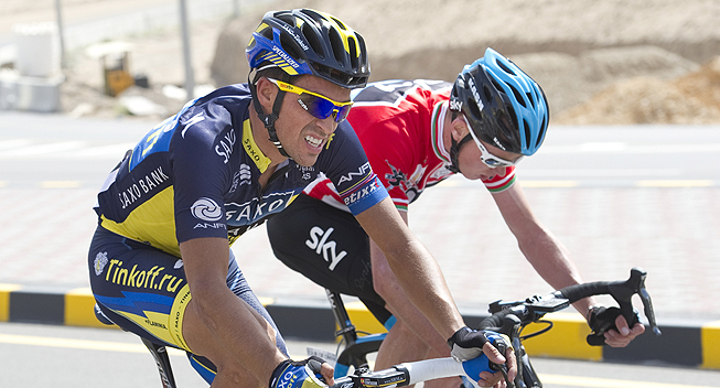 Oman2013 5 etape Alberto Contador og Chris Froome