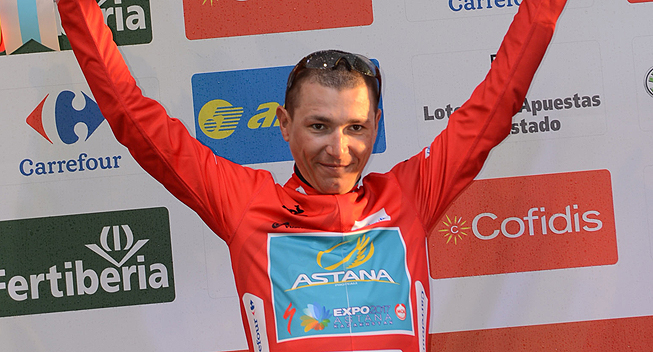Vuelta 2013 1 etape TTT Astana Janez Brajkovic podiet