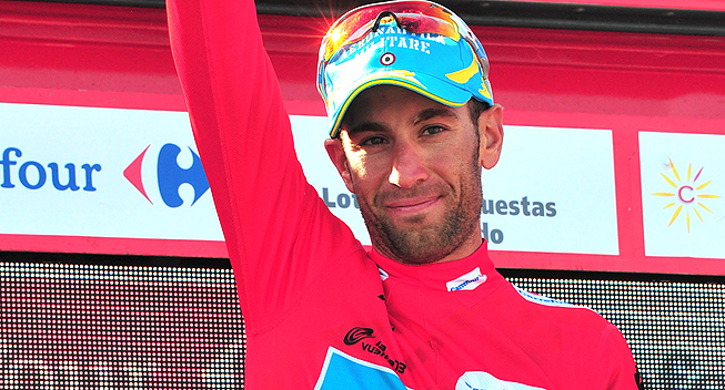 Vuelta 2013 4 etape Vincenzo Nibali podiet red jersey