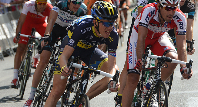 Vuelta 2013 6 etape Chris Anker Sorensen i feltet