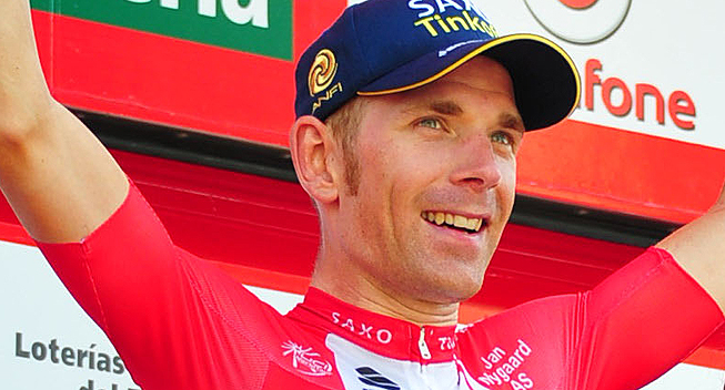 Vuelta 2013 6 etape Michael Morkov podiet