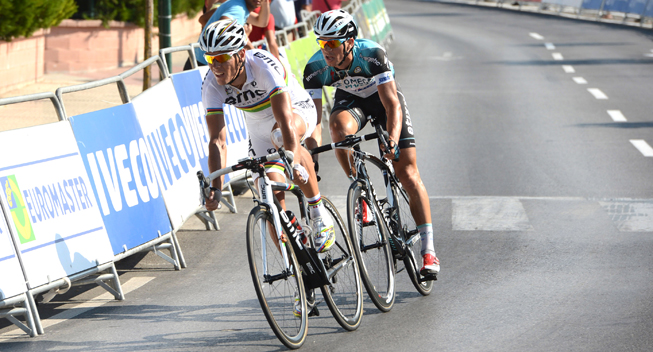 Vuelta 2013 7 etape Philippe Gilbert og Zdenek Stybar i udbrud  