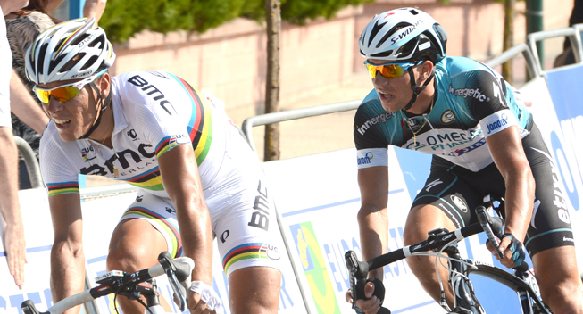 Vuelta 2013 7 etape Philippe Gilbert og Zdenek Stybar i udbrud   