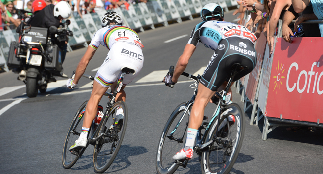 Vuelta 2013 7 etape Philippe Gilbert og Zdenek Stybar i udbrud    