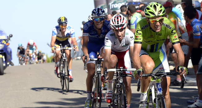 Vuelta 2013 8 etape Ivan Basso Daniel Moreno Thibaut Pinot og Nicolas Roche