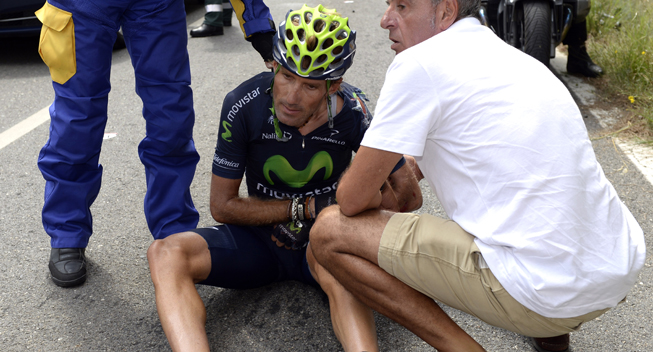 Vuelta 2013 13 etape Pablo Lastras styrt