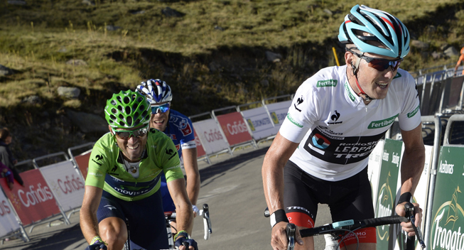 Vuelta 2013 16 etape Christopher Horner Alejandro Valverde og Thibaut Pinot