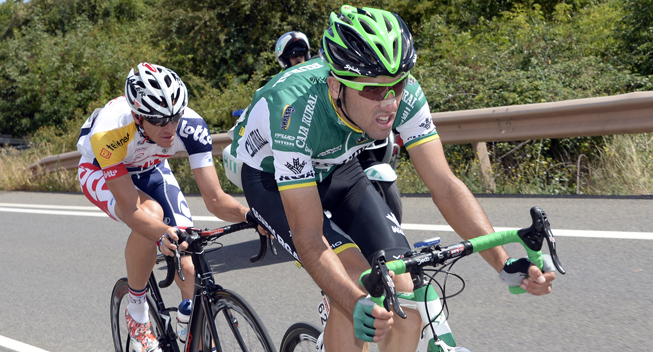 Vuelta 2013 17 etape Javier Aramendia og Adam Hansen udbrud