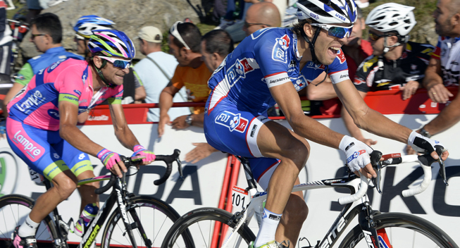 Vuelta 2013 18 etape Thibaut Pinot og Michele Scarponi
