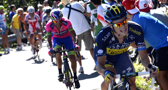 Vuelta 2013 19 etape Nicolas Roche og Michele Scarponi