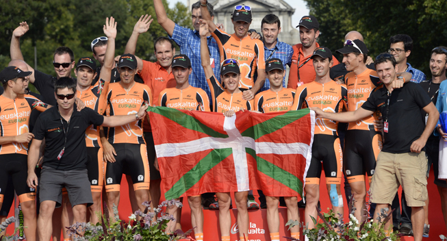 Vuelta 2013 21 etape Euskatel - Euskadi vinder af Holdkonkurrencen
