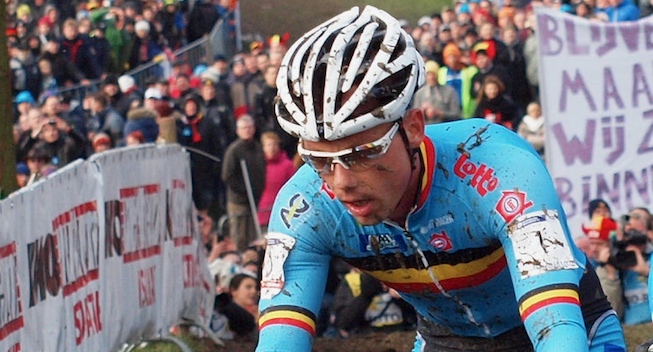 Photo: Wout Van Aert has added the second edition of the Polderscross in Kruisbeke to his palmares. 