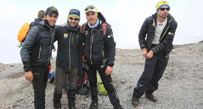 Kilimanjaro 2014 opad   Contador Hernandez Pires og Gomes