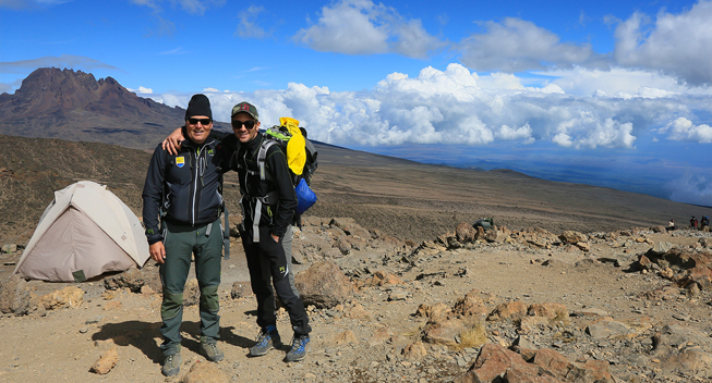 Kilimanjaro 2014 opad     Bjarne Riis og Ivan Basso