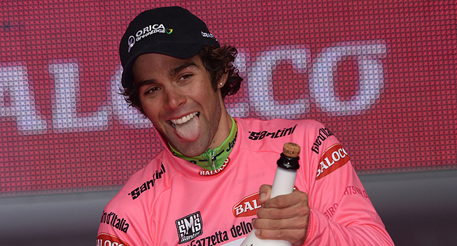 Giro 2014 2 etape Michael Matthews podiet rosa