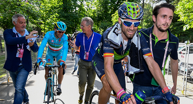 Giro dItalia 2016 8 etape Niballi og Valverde efter etapen 