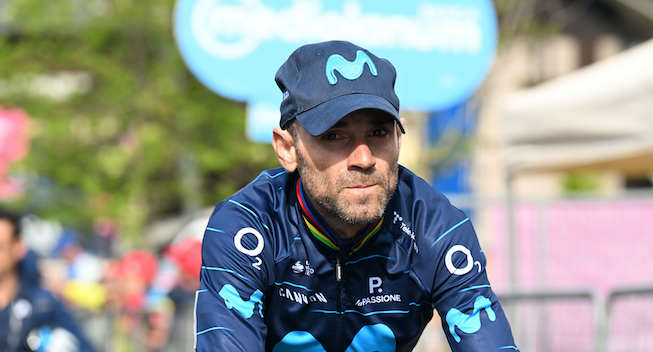 Valverde til start på Mont Ventoux